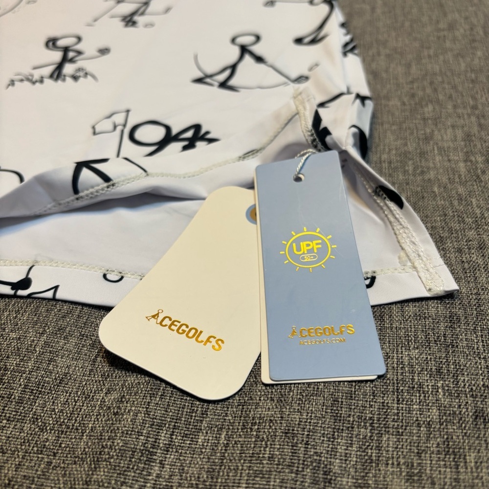 Acegolfs Stick Figure Hyper-prep Sleeveless Polo Top UPF50+, Large - Picture 6 of 10